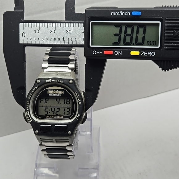 Vintage Timex Ironman Triathlon 8Lap Watch 1997 100M Digital Indiglo New Battery - Picture 4 of 10